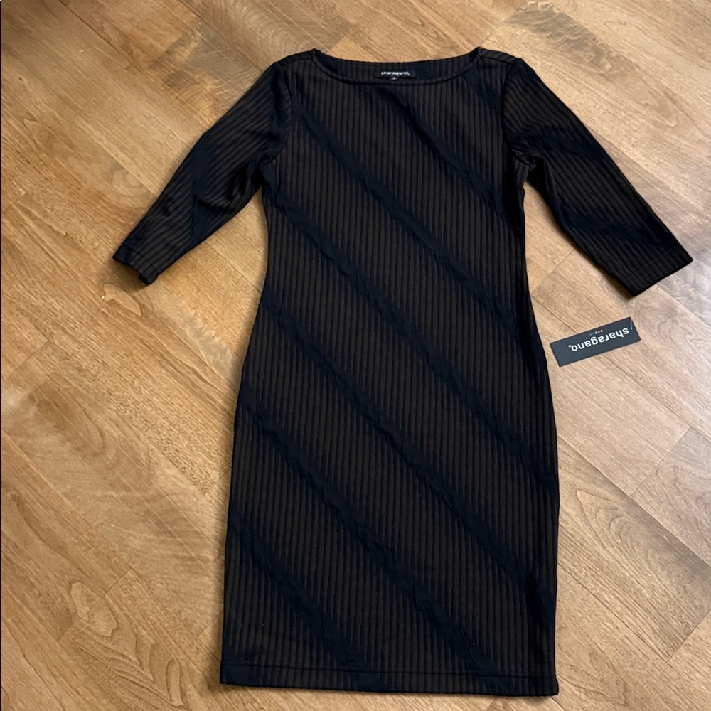 Black Diagonal Striped Dress